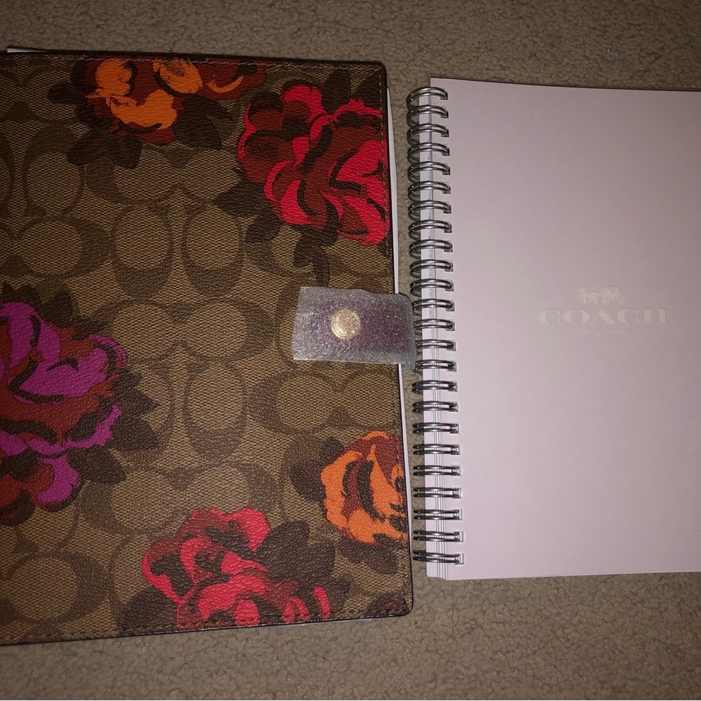NWOT Coach Notebook/Journal in Signature Canvas with Floral Print